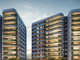 Fachada das torres do Acervo Residences ao entardecer